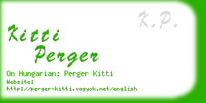 kitti perger business card